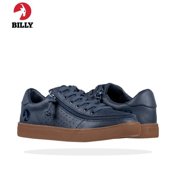 NEW Billy Footwear Men's Adaptive Low Top Zip Top Sneakers Navy Size 7 M BY721 - Picture 3 of 6